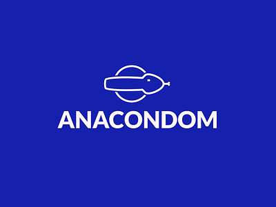 Anacondom brand icon identity illustration logo minimalism