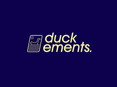 Duckements brand icon identity illustration logo minimalism