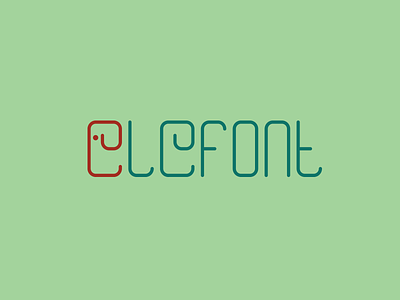 Elefont brand icon identity illustration logo minimalism