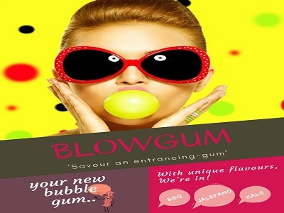 ChewingGum_NewspaperAd ad branding bubblegum content creative design pattern pr product