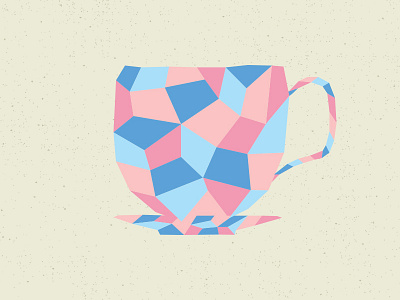 Mosaic Tea Cup arkansas illustration little rock mosaic speckle tea tea cup