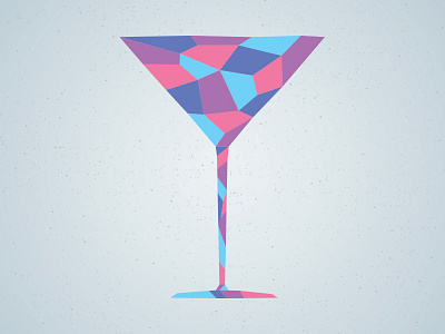 Mosaic Martini Glass arkansas illustration little rock martini martini glass mosaic speckle