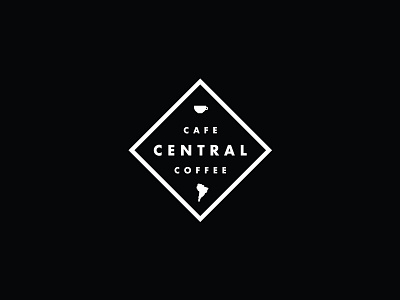 Cafe Central black black and white cafe coffee identity logo minimal minimalist peru south america white