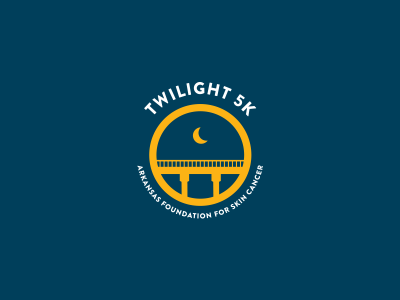 Twilight 5K Identity 5k arkansas circle logo circular foundation gif identity moon non profit race skin cancer