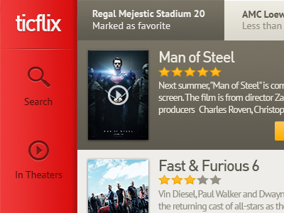 Ticflix application ios ipad movie movie tickets tablet