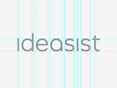 Ideasist grid hand drawn logo sketch typeface typography