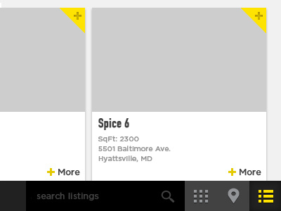 Streetsense Filtering Feature filter geo location icons map pins search thumbnails