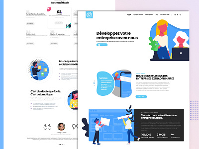 Spotlight : Start-up studio flat illustration startup ux vector webdesign