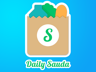 Daily Sauda Logo branding design illustration logo logo minimal store gradient sticker