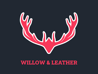 Willow & Leather Logo brand design branding design flat icon illustration logo logo minimal store gradient minimal vector