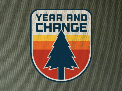 Year and Change badge graphic logo sun sunset symmetrical travel tree