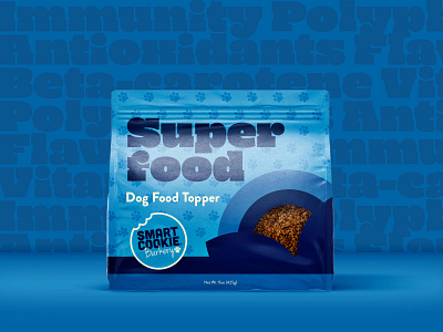 Smart Cookie - Superfood dog dog food packaging packaging design pet superfood typography