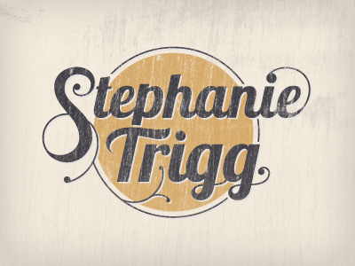 Stephanie Trigg logo retro script typography
