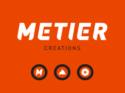 Metier Creations camera documentary film icons logo mountain production