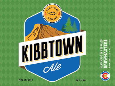 Kibbtown Ale ale beer colorado knot label mountain packaging tree wedding