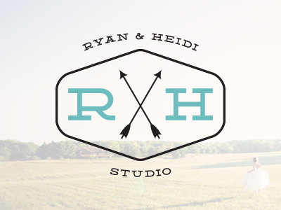 Ryan & Heidi Studio arrows badge logo photography wedding
