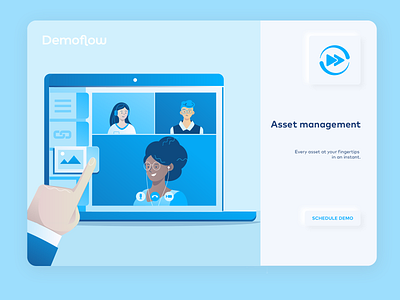Asset Management 2d art avatars call characterdesign conference illustration presentation sales share team vector