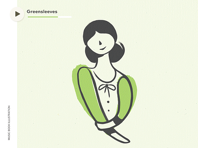 Music Book - Greensleeves 2d art book cover characterdesign girl character illustration music art musician traditional