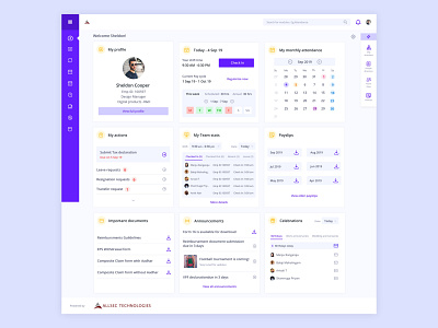 Allsec HRMS - Employee dashboard