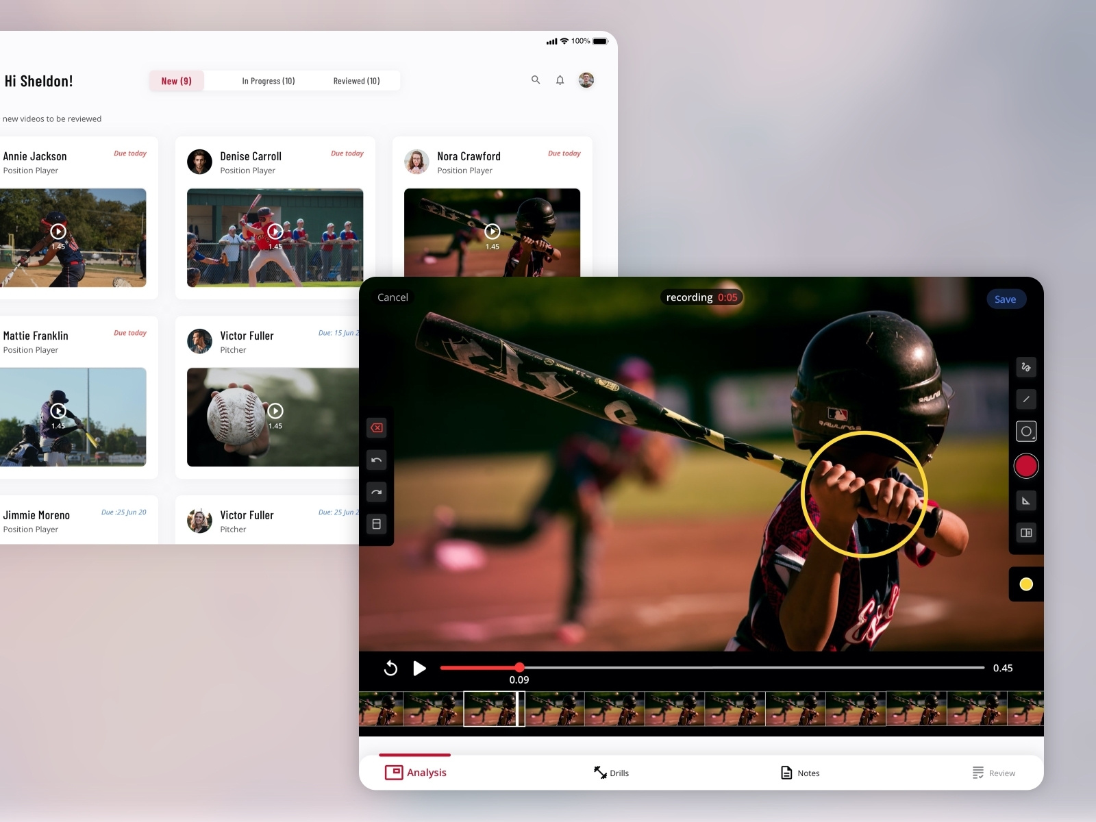 Baseball training app by Manju Rangaraju on Dribbble
