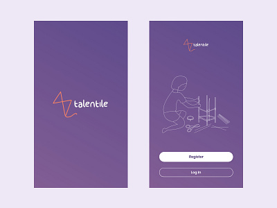 Talentile - Splash and Log In