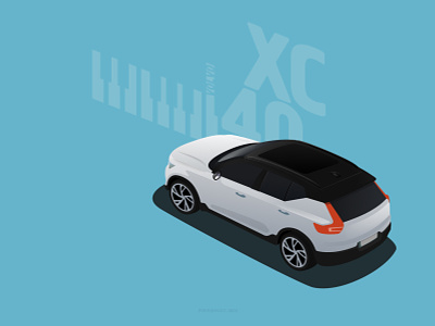 Cars | Volvo XC40 adobe illustrator car art carillustration illustration poster vectorart