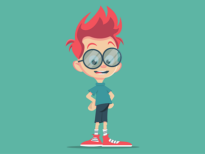 Boy 2d ai art boy cartoon illustration vector