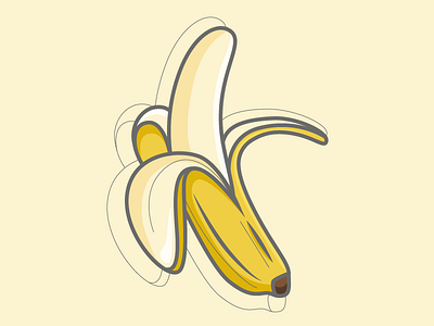 Banana 2d ai art banana cartoon design illustration illustrator vector