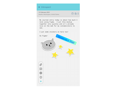 Introspect design figma journaling minimal mobile ui ux