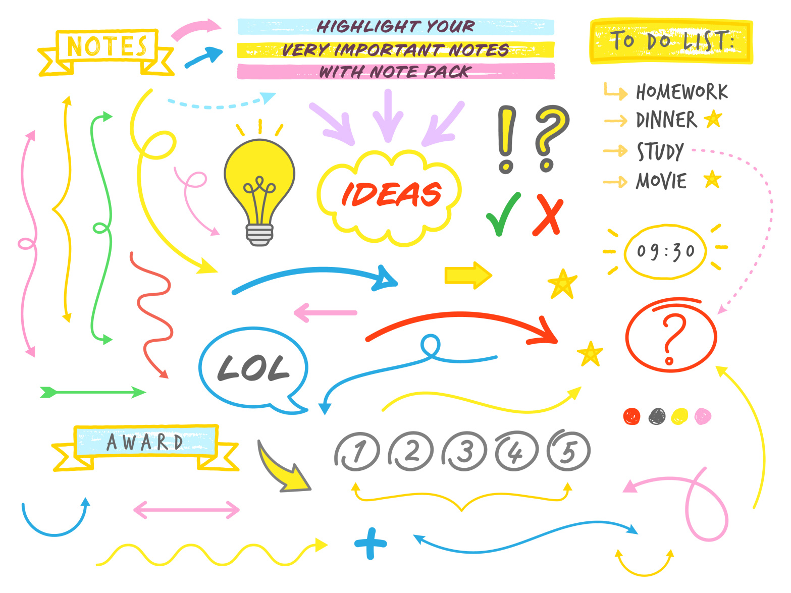 Note Taking Vector Set by Onur Cem on Dribbble