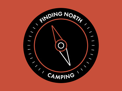 Camping Compass Badge badge camping circle compass compass rose design gear label navigation north patch vector