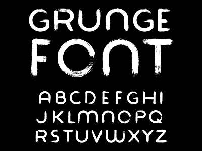 Grunge Paintbrush Font alphabet font grunge horror illustration letter paintbrush spooky thriller type typeface vector