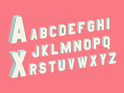 3d Block Letters 3d alphabet block font isometric letters retro school style typeface vector vintage