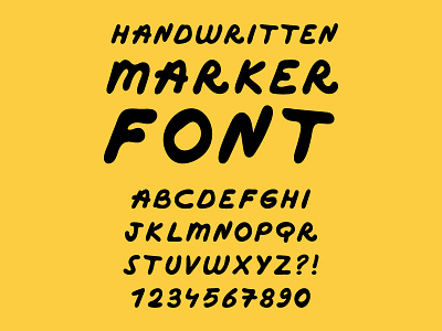 Handwritten Marker Font