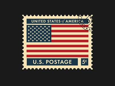 Free U.S. Postage Vector Stamp america design flag free grunge illustration letter postage rubber stamp stamp usa vector