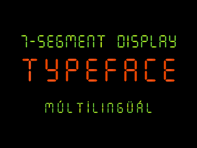 7 Segment Display Font