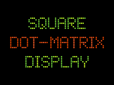 Square Dot-Matrix Display Font airport alphabet arrival depature design digital display display typeface dot matrix font letter number scoreboard sport stadium tecnology typography vector