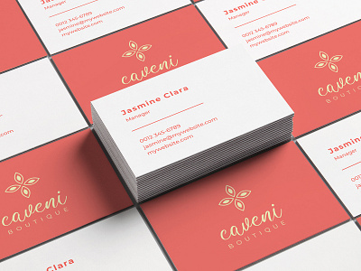 Free Feminine Business Card Vector Template