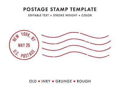 Postage Stamp Template Set