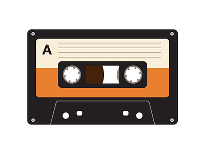 Cassette Tape Vector 1980s analogue audio cassette design graphic illustration mockup music nostalgia object old retro sound tape technology template vector vintage