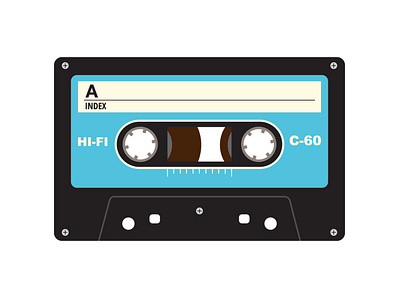 Cassette Tape 80s 90s analog audio cassette design illustration mockup music nostalgia old record retro sound tamplate tape vector vintage