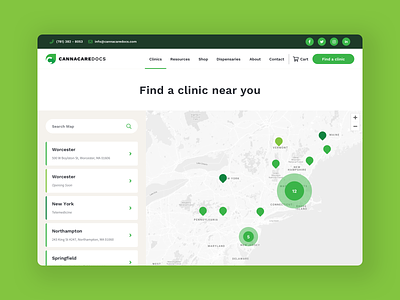 Canna Care Docs - Map clinic design map design map marker search website