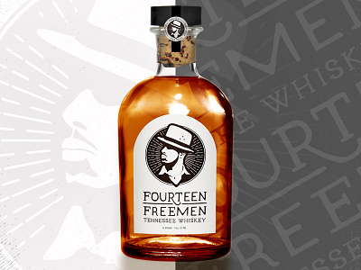 Fourteen Freemen • Tennessee Whiskey brand identity packaging