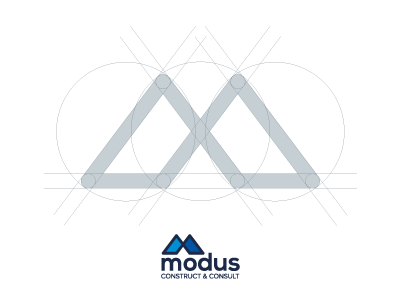 Modus Construct brand circle grid construction logo method modus new jersey
