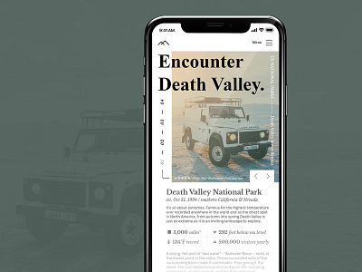 Encounter Outdoors iphone x product design ui web website