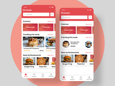 Foodway Home android app app design application dailyui designinspiration foodapp graphicdesign graphics graphicsdesigner interface ios minimal mobile mockups ui ui inspiration uiinspiration ux