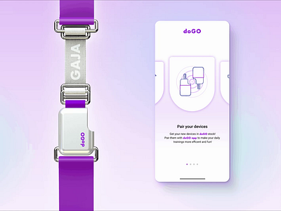 doGO device and mobile app - introduction illustrations app dog app dog illustration healthcare healthcare app illustration introduction ios app design iot iot app iot development linear illustration mobile mobile ui product design smart device ui uiux vector