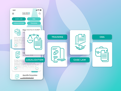 Squire Patton Boggs Mobile Law App - Illustrations