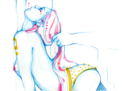 | Cool.Down | animation design drawing erotic eroticart eroticillustration female feminine flat icon illustration linear sexy sketch vector