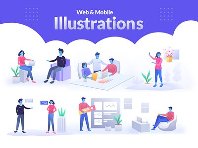 Illustration pack for web& mobile applications